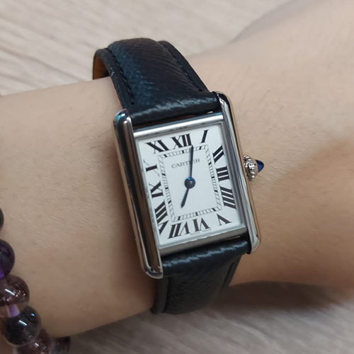 Custom leather strap for Cartier Tank / Ronde Solo -Drwatchstrap