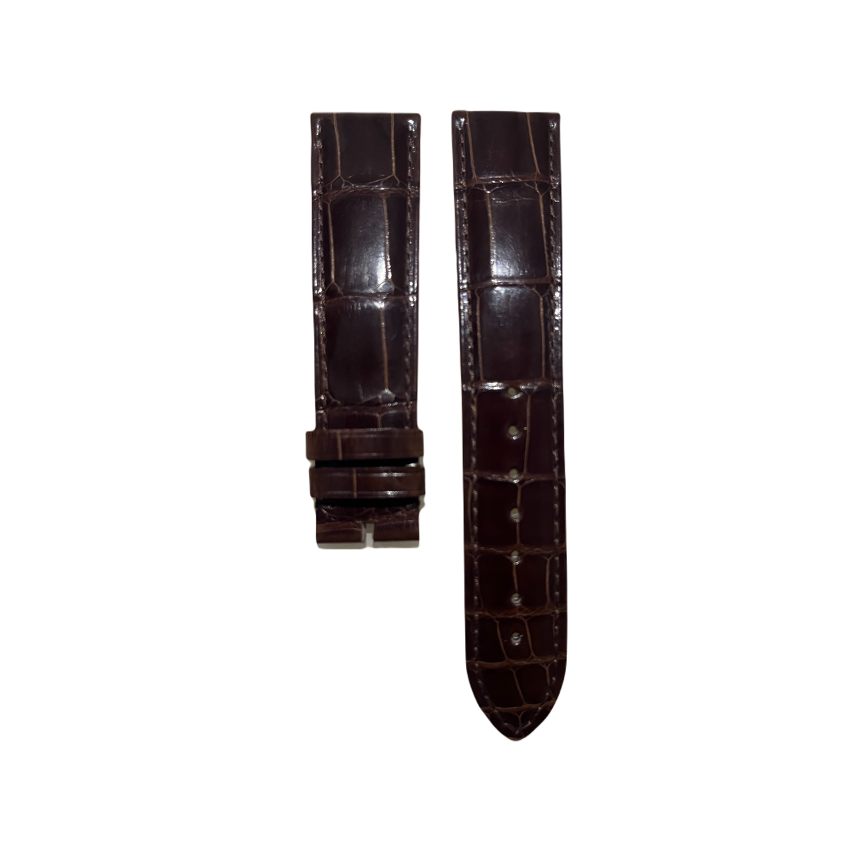 Shiny Dark Brown Alligator Signature Strap (Ready Stock)