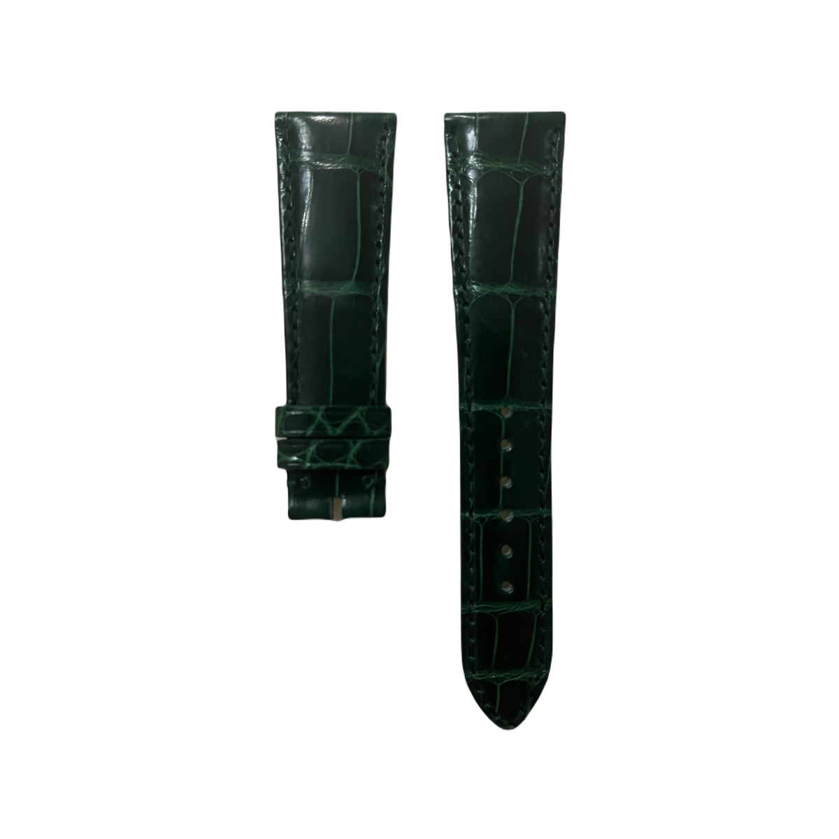 Shiny Dark Green Alligator Signature Strap (Ready Stock)