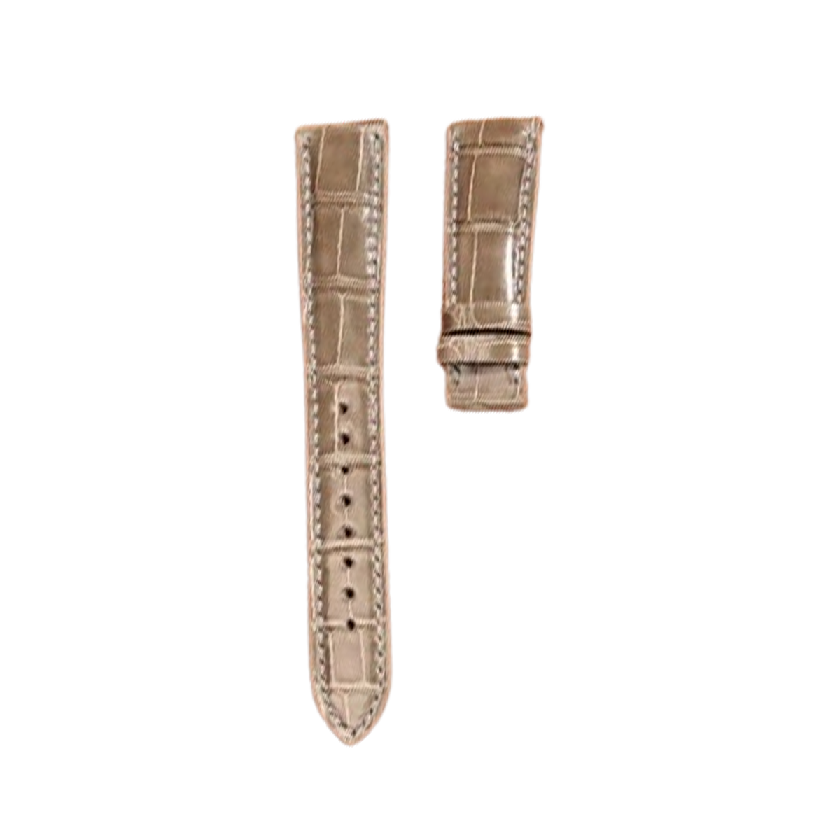 Semi Shiny Khaki Alligator Signature Strap (Ready Stock)