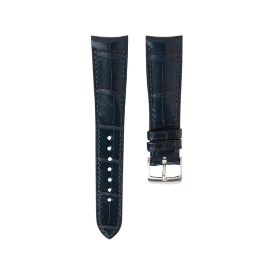 Matte Navy Alligator Signature Curved Strap (Ready Stock)