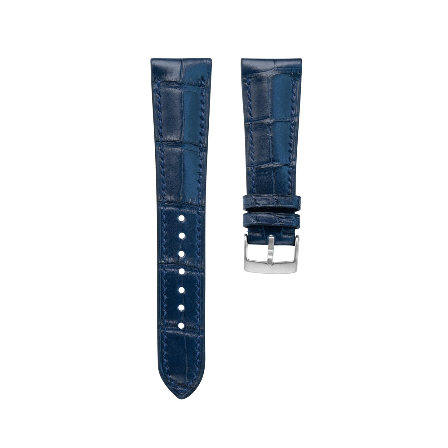 Semi Shiny Dark Blue Alligator Signature Strap (Ready Stock)