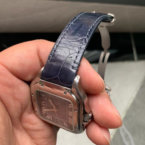 HANDMADE LEATHER WATCH STRAP FOR CARTIER