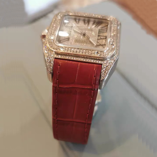 HANDMADE LEATHER WATCH STRAP FOR CARTIER