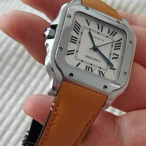 HANDMADE LEATHER WATCH STRAP FOR CARTIER