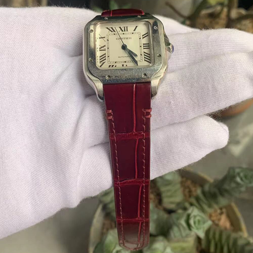 HANDMADE LEATHER WATCH STRAP FOR CARTIER