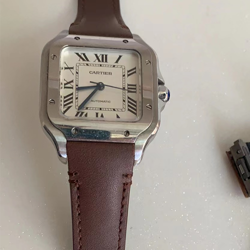 HANDMADE LEATHER WATCH STRAP FOR CARTIER