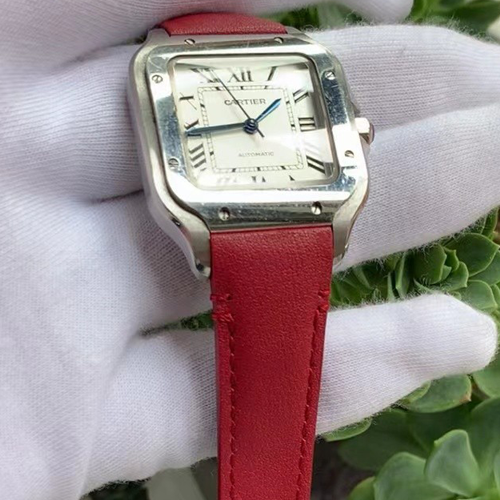 HANDMADE LEATHER WATCH STRAP FOR CARTIER