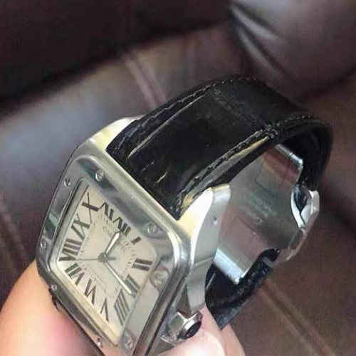 HANDMADE LEATHER WATCH STRAP FOR CARTIER