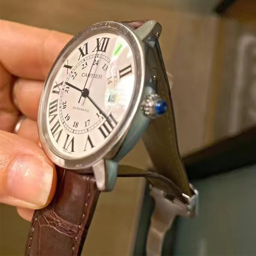 HANDMADE LEATHER WATCH STRAP FOR CARTIER