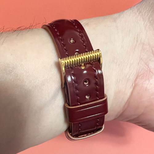 HANDMADE JAPANESE (SHINKI HIKAKU) SHELL CORDOVAN LEATHER WATCH STRAP