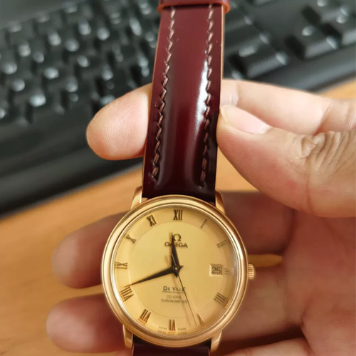 HANDMADE LEATHER WATCH STRAP FOR OMEGA