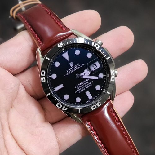 HANDMADE LEATHER WATCH STRAP FOR ROLEX